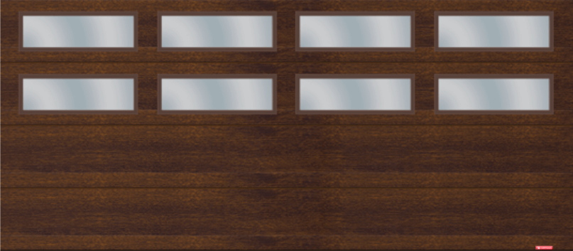 Standard+ Flush 16’ x 7’ Chocolate Walnut Clear Windows 2 rows